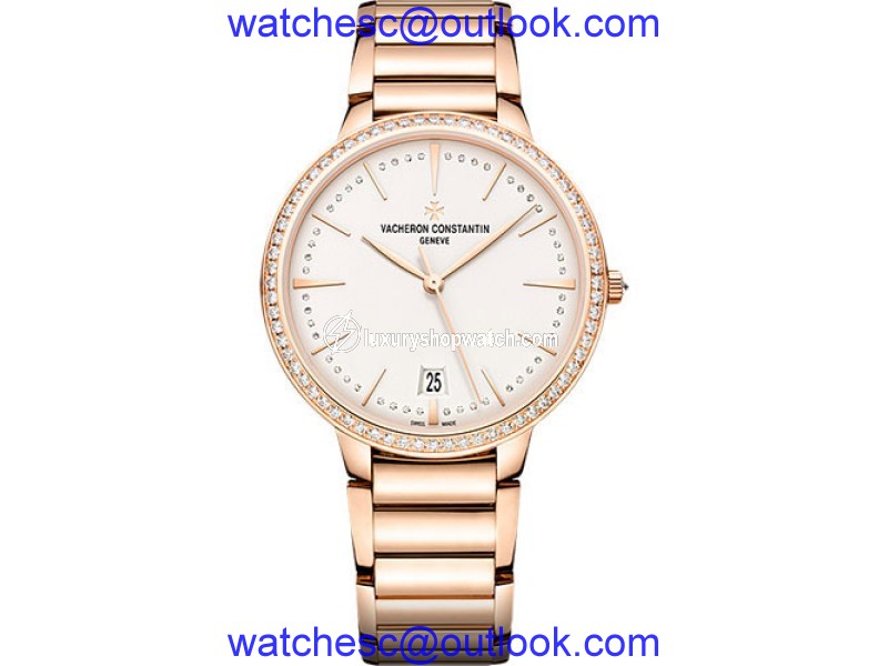 Vacheron Constantin Patrimony 85515/CA1R-9840 18K Rose Gold with Silver Dial 36.5mm Womens Watch Vacheron Constantin