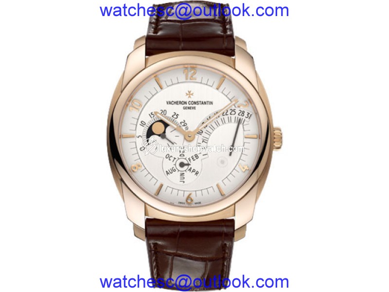 Vacheron Constantin Quai De L'ile 86040/000R-I0P29 18K Rose Gold with Silver Dial Mens Watch Vacheron Constantin