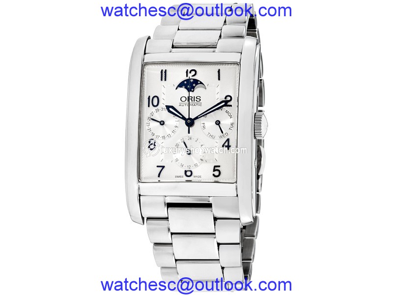 Oris Rectangular Complication 58276944031MB Silver Dial Stainless Steel 32mm Mens Watch Oris
