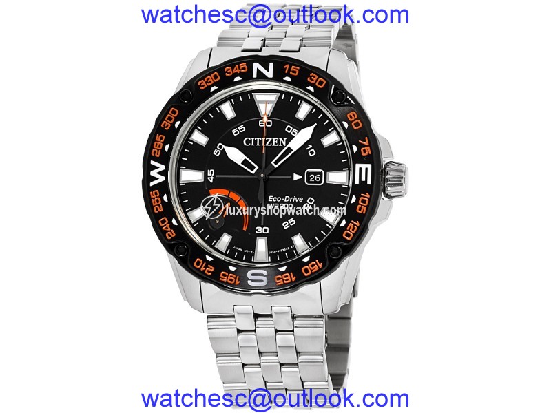 Citizen AW7048-51E Stainless Steel with Black Dial 44mm Mens Watch Citizen