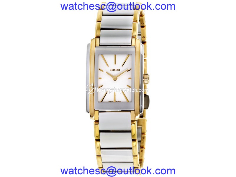 Rado Swiss Integral R20212103 Gold Tone PVD and Stainless Steel Quartz 23mm Womens Watch Rado