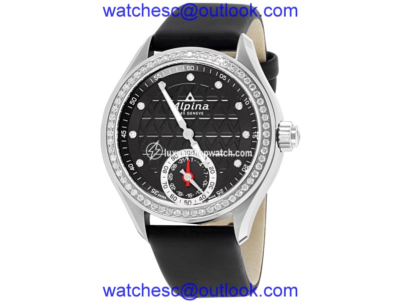 Alpina Horological Smartwatch AL285BTD3CD6 Stainless Steel & Leather Quartz 39mm Womens Watch Alpina