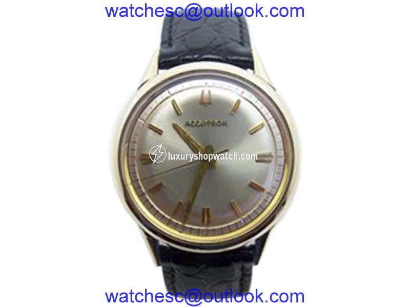 Bulova Accutron 10K Yellow Gold Filled Vintage 35mm Mens Watch Year 1967 BULOVA