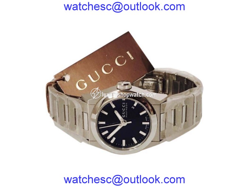 Gucci Pantheon Stainless Steel & Black Dial Womens Watch Gucci