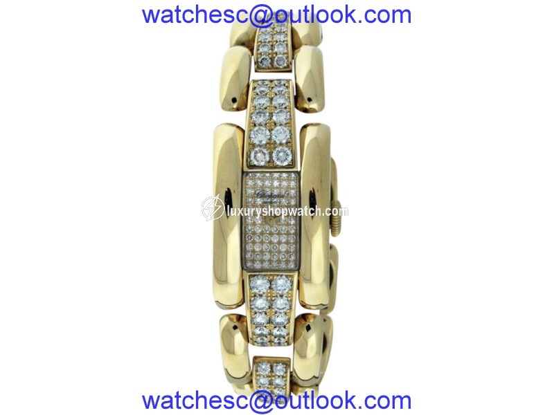 Chopard La Strada 18k Yellow Gold Diamond 18mm x 30mm Watch Chopard