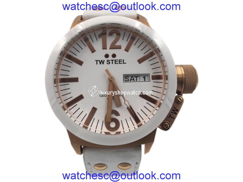 TW Steel CEO Canteen CE1035 Stainless Steel and Rose Gold Plated Quartz 45mm Mens Watch TW Steel