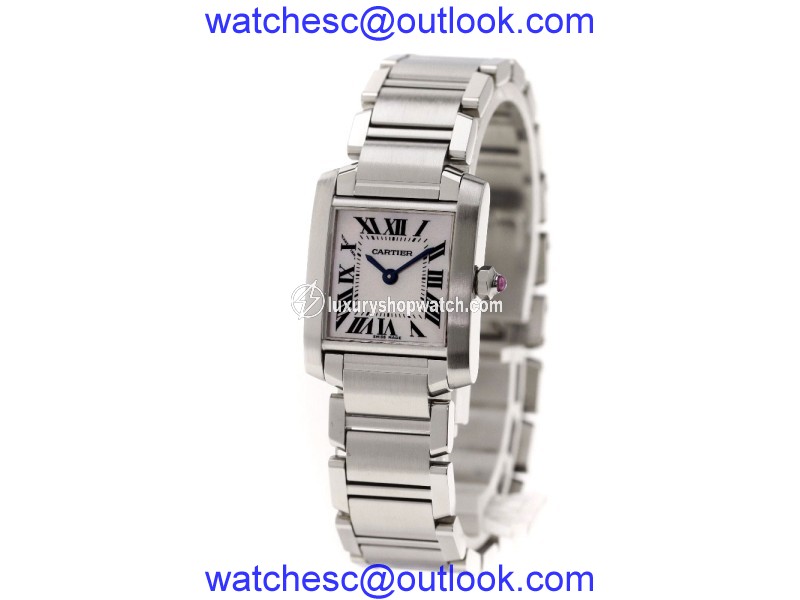 Cartier Tank Francaise M5102803 Stainless Steel Quartz 18mm Womens Watch Cartier