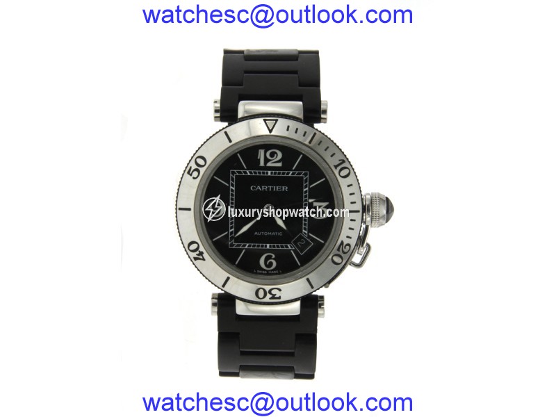 Stainless Steel and Rubber Cartier Pasha Seatimer Cartier