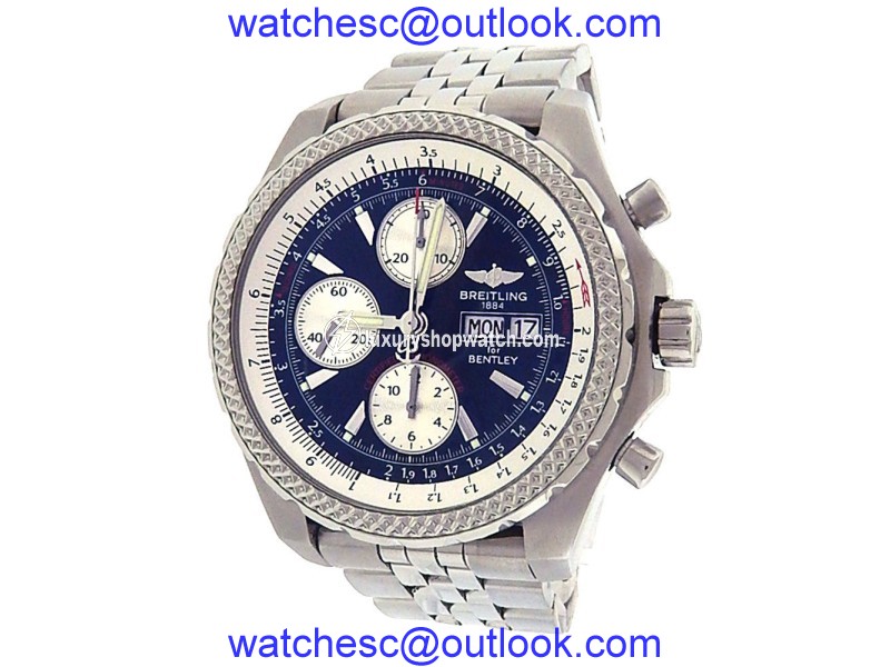 Breitling Bentley GT A13363 Stainless Steel Black Dial Automatic 45mm Men's Watch Breitling