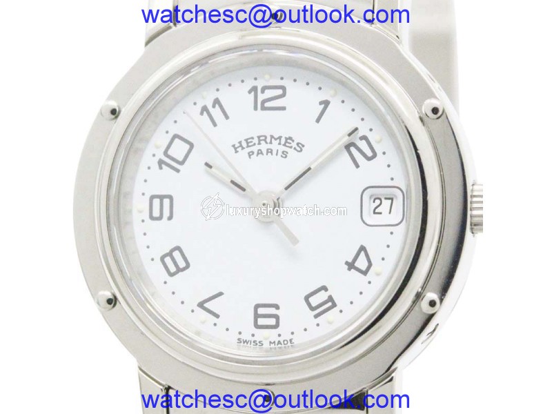 Hermes Clipper Stainless Steel Quartz Womens Watch Hermes
