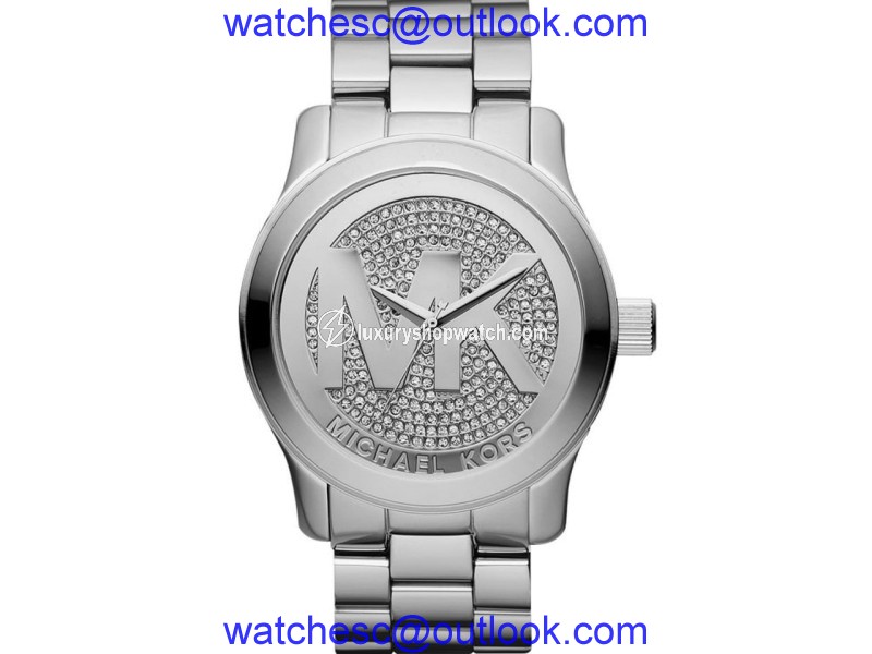 Michael Kors Runway MK5544 Stainless Steel & Silver Dial 45mm Womens Watch |