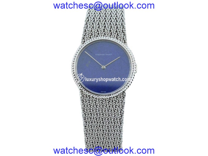 Audemars Piguet Classique 18K White Gold & Blue Lapis Womens Watch Audemars Piguet