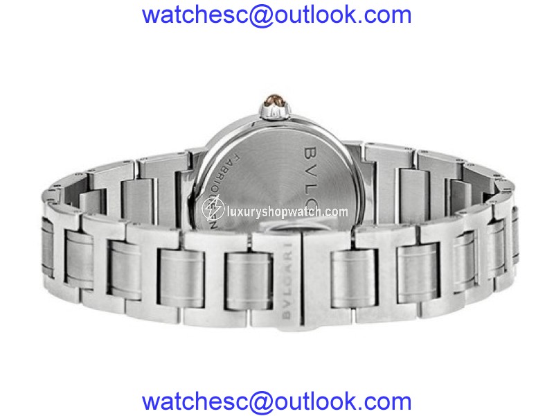 Bulgari Mother of Pearl Diamond Dial Stainless Steel Ladies 26mm Watch Bulgari