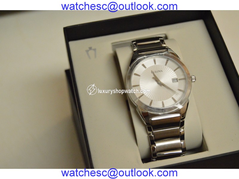 Bulova 96B015 Stainless Steel Silver Tone Dial Mens Watch Bulova