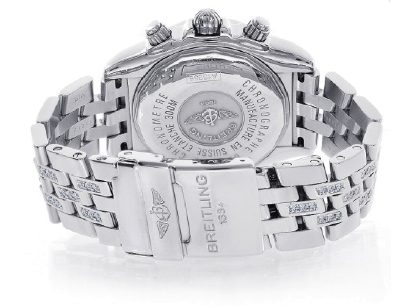 Breitling A13356 Chronomat Evolution Diamonds & Stainless Steel Mens Watch Breitling