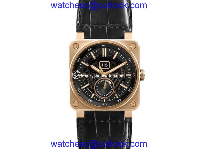 Bell & Ross Aviation BR03-90-SS/RG Rose Gold Mens 42mm Watch Bell & Ross