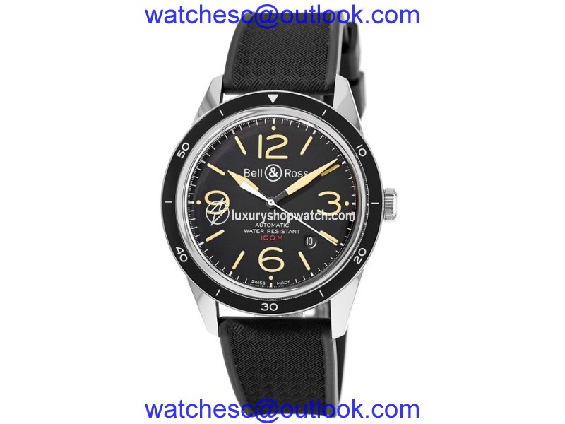 Bell & Ross Vintage BR123-ORG BLK Carbon Finish Mens 43mm Watch Bell & Ross