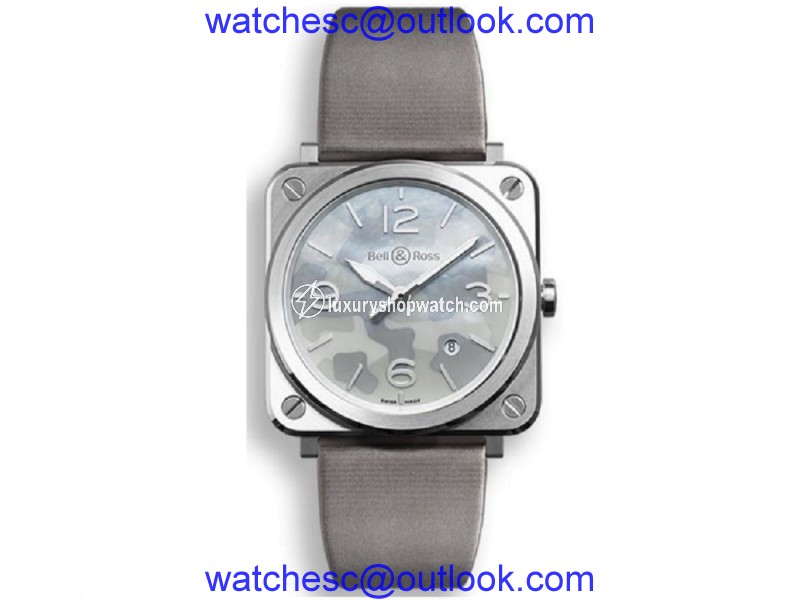Bell & Ross Camouflage BRS-GREY CAMO Stainless Steel Mens 39mm Watch Bell & Ross