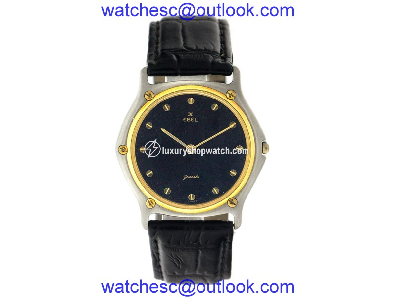 Ebel Wave EBL9 Two Tone 18K Yellow Gold & Stainless Steel Mens Watch Ebel