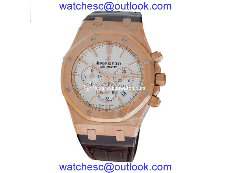 Audemars Piguet Royal Oak Chronograph 18K Rose Gold & Leather Automatic 41mm Men's Watch