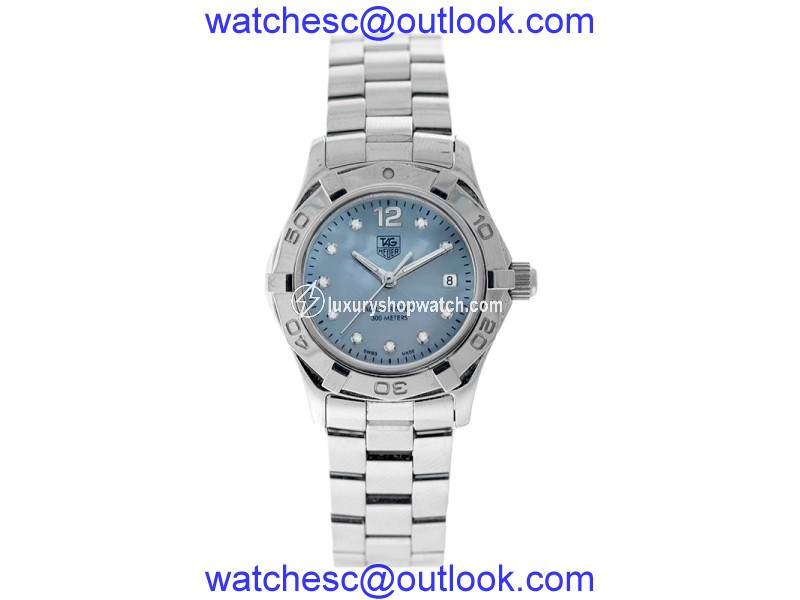 Tag Heuer Aquaracer Womens Watch WAF1419.BA0813 10 Diamond Blue Mother-of-Pearl Face Tag Heuer