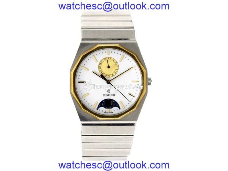 Concord 18K Yellow Gold & Stainless Steel Mens Watch Concord