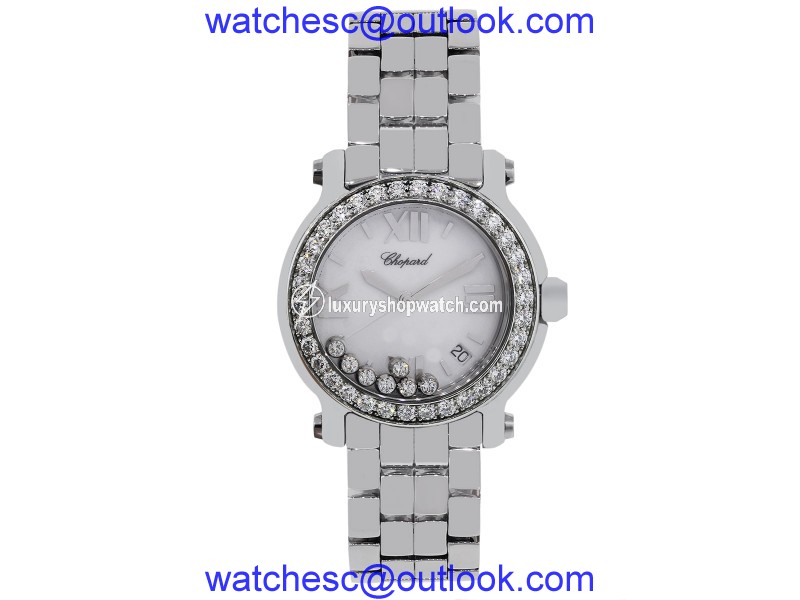 Chopard Happy Sport 8475 Stainless Steel Diamond Quartz 36mm Unisex Watch Chopard