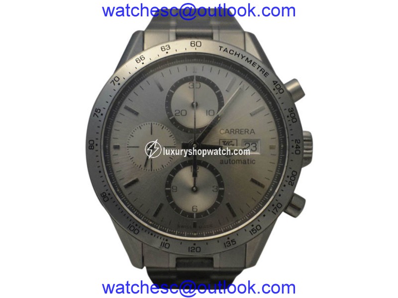 Tag Heuer Carrera CV2017-2 Stainless Steel Silver Dial 41mm Automatic Mens Watch Tag Heuer