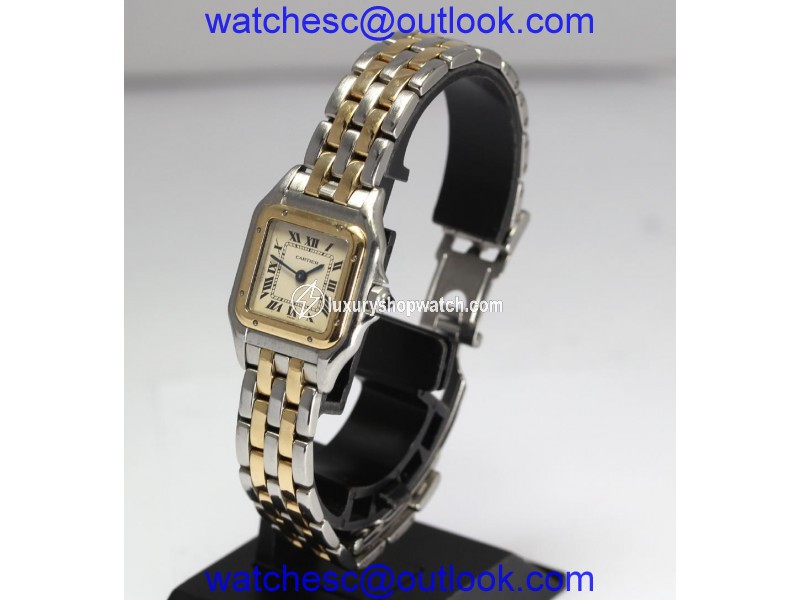 Cartier Stainless Steel & 18K Yellow Gold Quartz 21.5mm Womens Watch Cartier