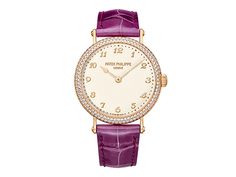 Patek Philippe Calatrava 7200/200R-001 18K Rose Gold & Leather 0.18ct Diamond 34.6mm Watch Patek Philippe