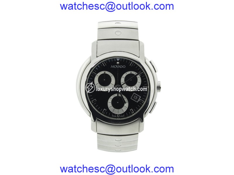 Movado 84 C5 189 Stainless Steel Witch Chronogaph Mens Watch Movado