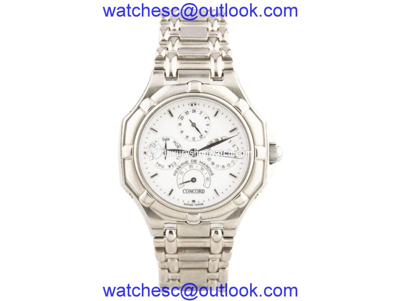 Concord Saratoga 60.D3.235 18K White Gold Automatic 36mm Mens Watch Concord