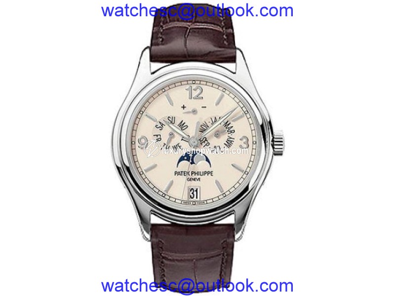 Patek Philippe Annual Calendar 5146G-001 18K White Gold & Leather 39mm Watch Patek Philippe