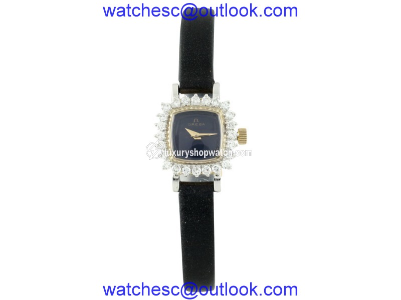 Omega 14K Yellow Gold Hand-Winding Diamond Bezel 19mm Vintage Womens Watch Omega