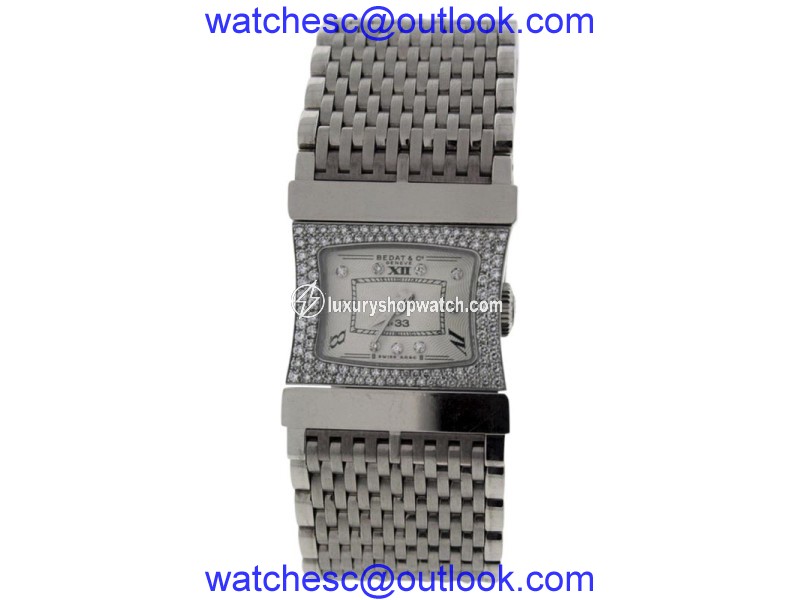 Bedat & Co. No.33 Reverso 18K White Gold with Diamond 22mm Womens Watch Bedat & Co