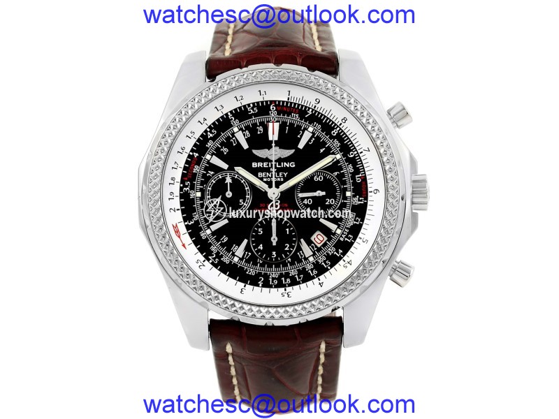 Breitling Bentley Motors A25362 Stainless Steel Black Dial Automatic 49mm Mens Watch Breitling
