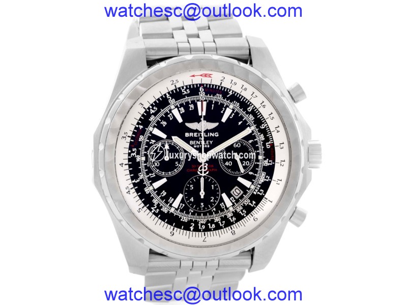 Breitling Bentley Motors T A25363 Black Dial Stainless Steel 48.7mm Mens Watch Breitling
