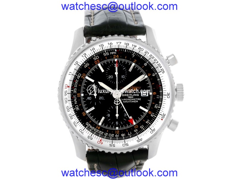 Breitling Navitimer World Chronograph GMT A24322 Stainless Steel 46mm Womens Watch Breitling