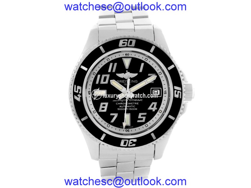 Breitling Superocean A17364 Stainless Steel Black Dial 42mm Mens Watch Breitling
