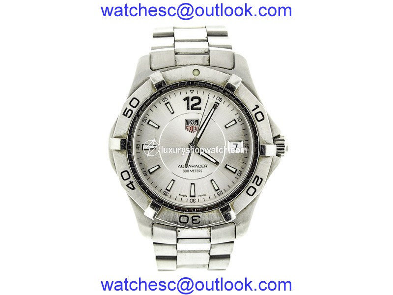 Tag Heuer Silver Aquaracer Mens WAF1112.BA0801 Watch Tag Heuer
