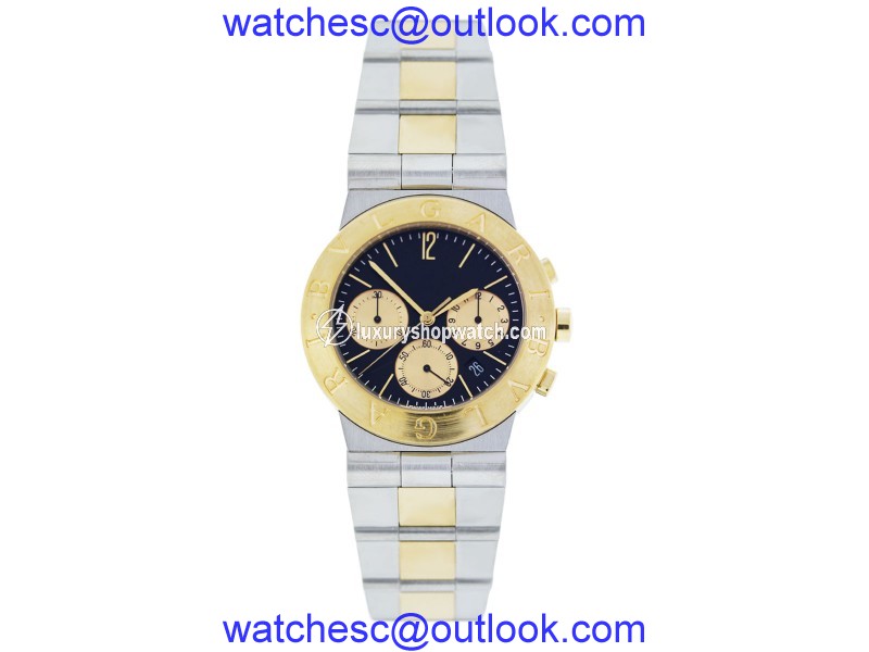 Bulgari Diagono CH35SG Two Tone Stainless Steel 35mm Mens Watch Bulgari