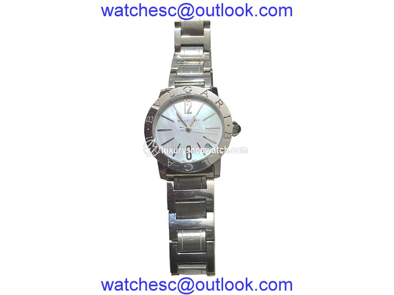 Bulgari Stainless Steel & Mother of Pearl Dial 33mm Womens Watch Bulgari