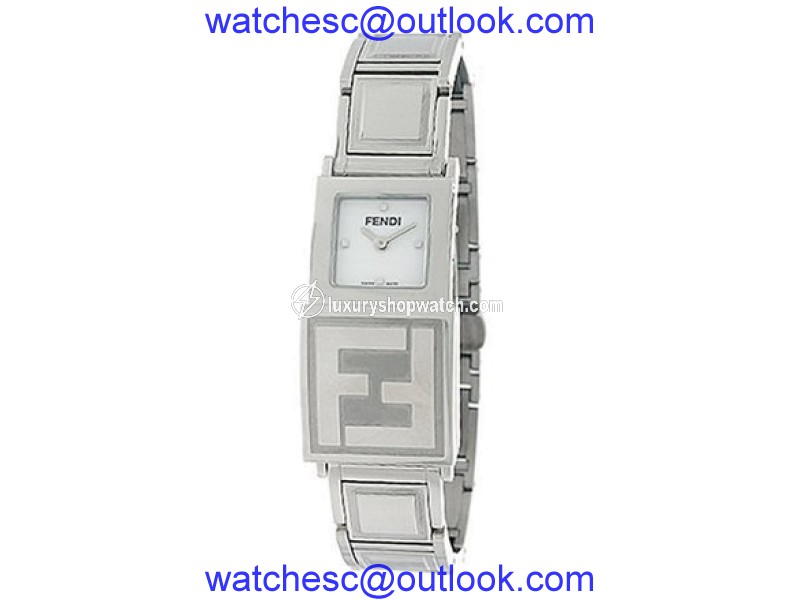Fendi 5500L Stainless Steel White & Black Dial 18mm Womens Watch Fendi