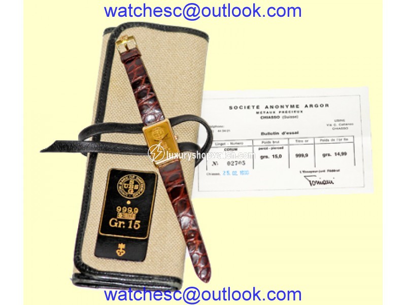 Corum Ingot 999.9 Yellow Gold Strap Mens Watch Corum