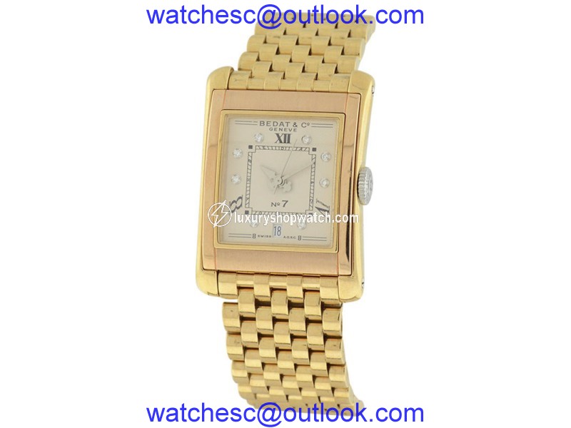 Bedat & Co. No. 7 18K Rose & Yellow Gold & Diamond 26mm x 36mm Watch Bedat & Co