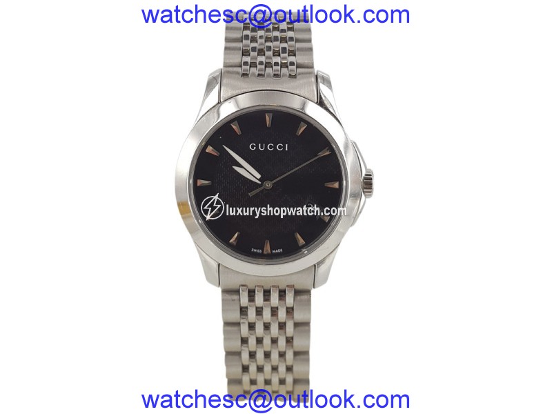 Gucci G-Timeless Stainless Steel Black Dial 27mm Womens Watch Gucci