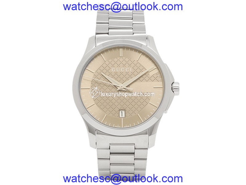 Gucci G-Timeless YA126445 Stainless Steel Brown Dial 38mm Watch Gucci