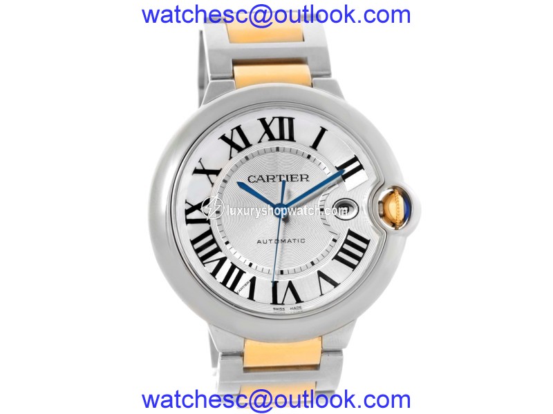 Cartier Ballon Bleu W69009Z3 Stainless Steel & 18K Yellow Gold Automatic 42.1mm Mens Watch Cartier