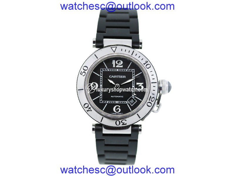 Cartier Pasha Seatimer W31088U2 Stainess Steel and Rubber 42.5mm Mens Watch Cartier