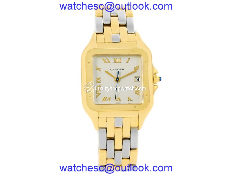 Cartier Panthere Stainless Steel 18K Yellow Gold 29mm Unisex Watch